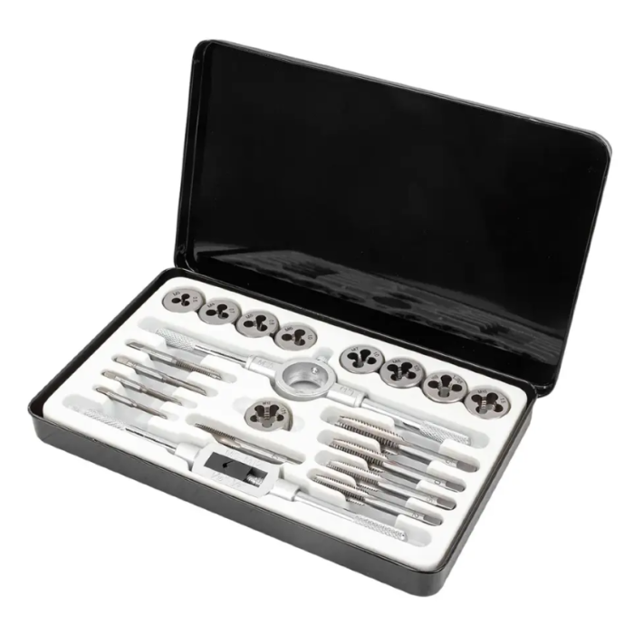 Set of metric taps and dies 20 pcs. (M3-M12) in metal case Scheppach SCH-M020-1