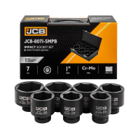 Set of impact sockets 7 pcs. 1" (6-gr.) (46-75 mm) JCB Tools JCB-8071-5MPB
