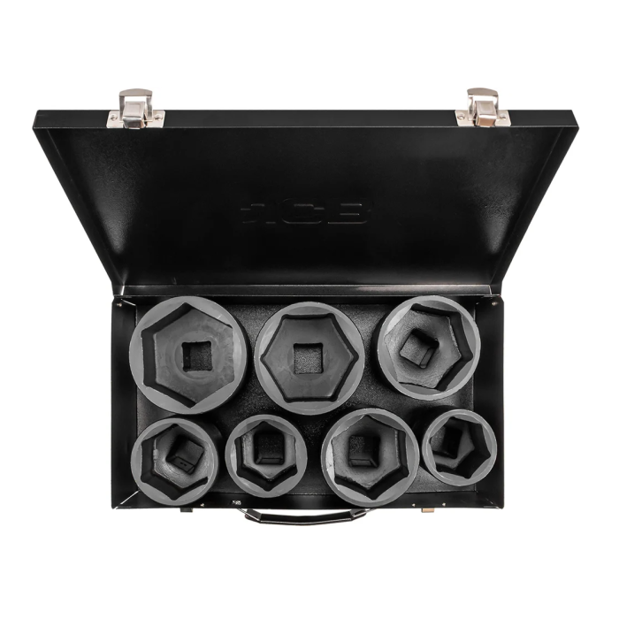 Набор ударных головок 7 ед. 1" (6-гр.) (46-75 мм) JCB Tools JCB-8071-5MPB