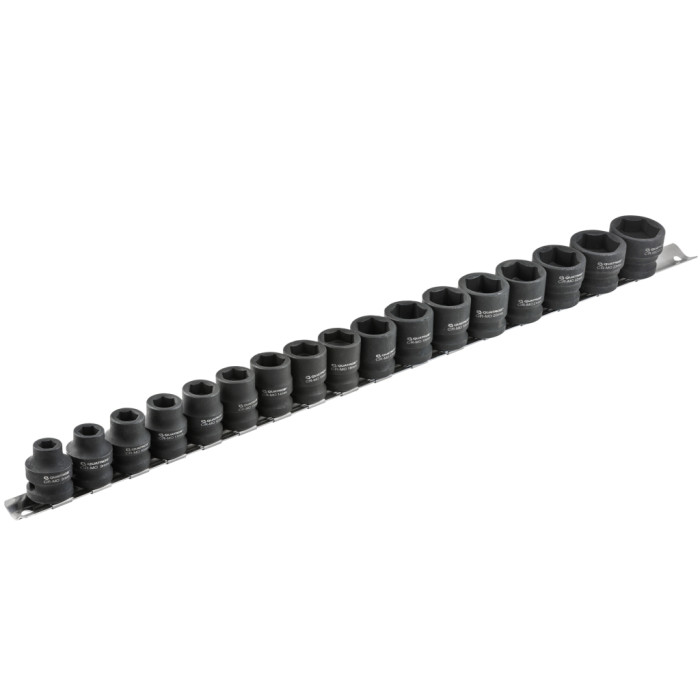 Набор низкопрофильных ударных головок 1/2" (17 предм.) QUATROS QS50117