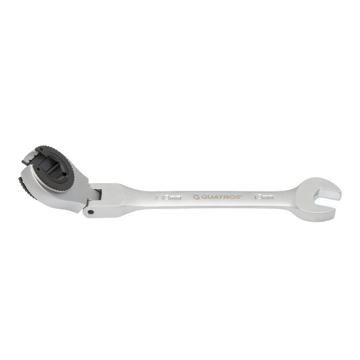 Open-end wrench, articulated, ratchet, 13 mm QUATROS QS50213