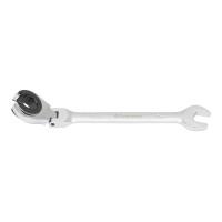 Open-end wrench, articulated, ratchet, 17 mm QUATROS QS50217