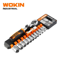 Набор инструмента с трещоткой и головками 1/4″ 14 пр. (4–14 мм) WOKIN WK-154810