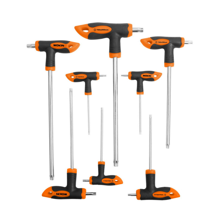 Набір викруток TORX з Т-подібною рукояткою 8 пр. WOKIN WK-209008