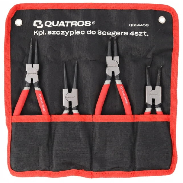 Набор клещей для стопорных колец (4 предм.) QUATROS QS14459