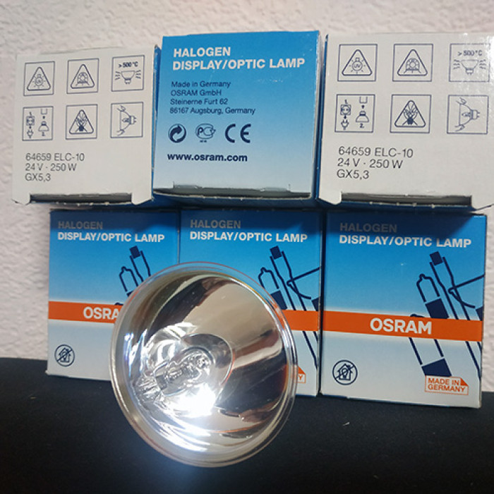 64659 OSRAM галогенная лампа ELC-10 250Вт 1000ч 24В GX5.3