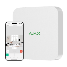 Видеорегистратор Ajax NVR (16 каналов) (8 EU) белого цвета.