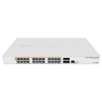 Управляемый PoE-коммутатор MikroTik CRS328-24P-4S+RM на 24 порта