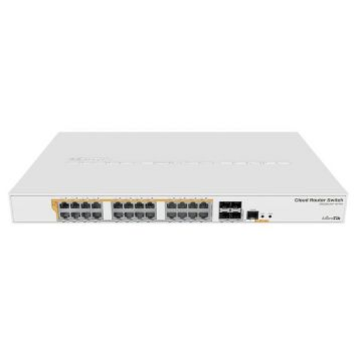 Управляемый PoE-коммутатор MikroTik CRS328-24P-4S+RM на 24 порта