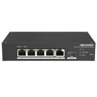 Управляемый PoE-коммутатор Hikvision DS-3T1306P-SI/HS с 6 портами.