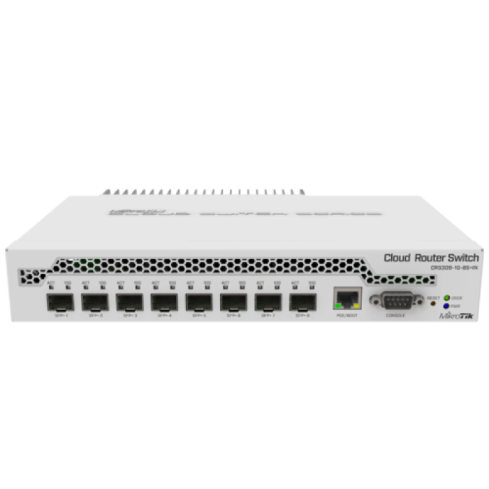 Управляемый 8-портовый коммутатор MikroTik CRS309-1G-8S+IN 10G SFP+ с SFP+ портами