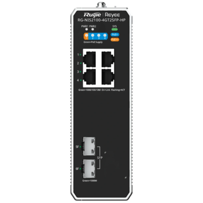 Ruijie Reyee RG-NIS2100-4GT2SFP-HP PoE++ 6-port managed switch