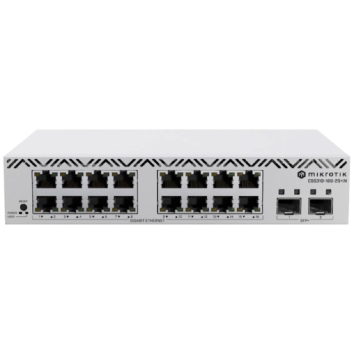 MikroTik CSS318-16G-2S+IN Комутатор 16 портів керований