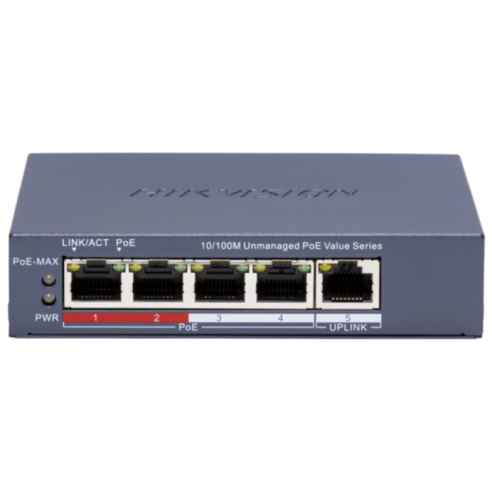 Hikvision DS-3E0105P-E/M(C) POE Switch 5 ports unmanaged