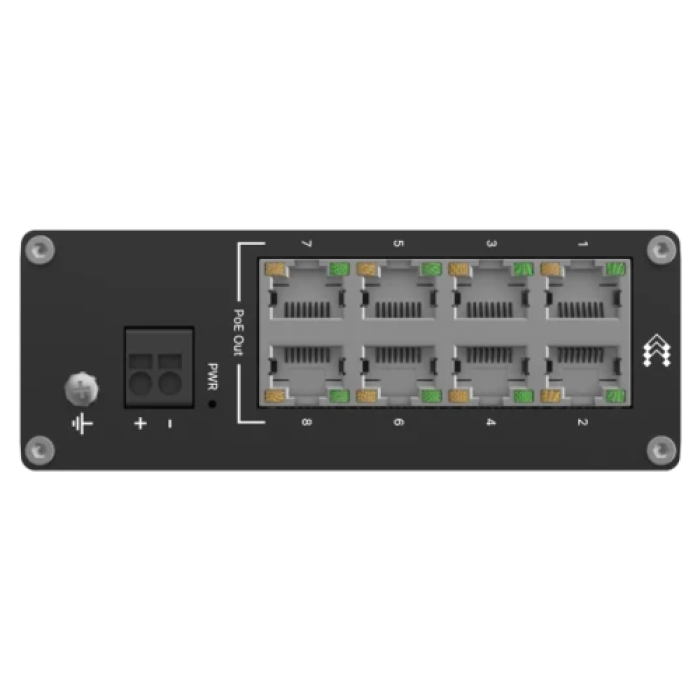 Коммутатор Teltonika TSW040 PoE+ с 8 портами, неуправляемый.