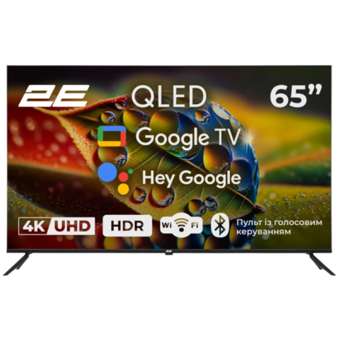 2E 65A77Q 65-дюймовый QLED телевизор Google TV с разрешением 3840x2160