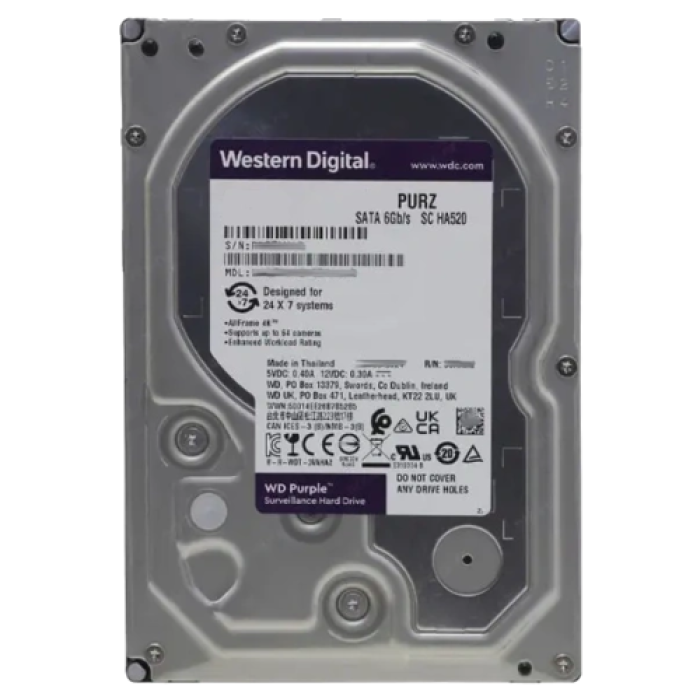 Жесткий диск Western Digital Purple 3,5" 4 ТБ (WD43PURZ)