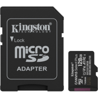 Карта памяти Kingston microSD 128GB C10 UHS-I A1 V10 R150MB/s + SD