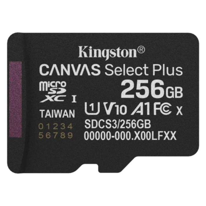 Kingston microSD 256GB C10 UHS-I A1 V10 R150MB/s Карта пам'яті