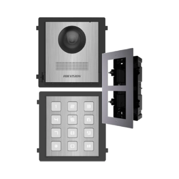 Комплект модулей Hikvision DS-KD8003-IME1NS + DS-KD-ACF2/Пластик + DS-KD-KP/S