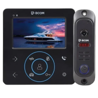 Комплект видеодомофона BCOM BD-480M черного цвета