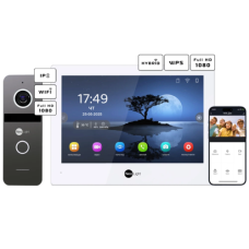 Neolight ALPHA Hybrid + SOLO IPW Graphite with corner, PoE adapter for call panel Video intercom kit