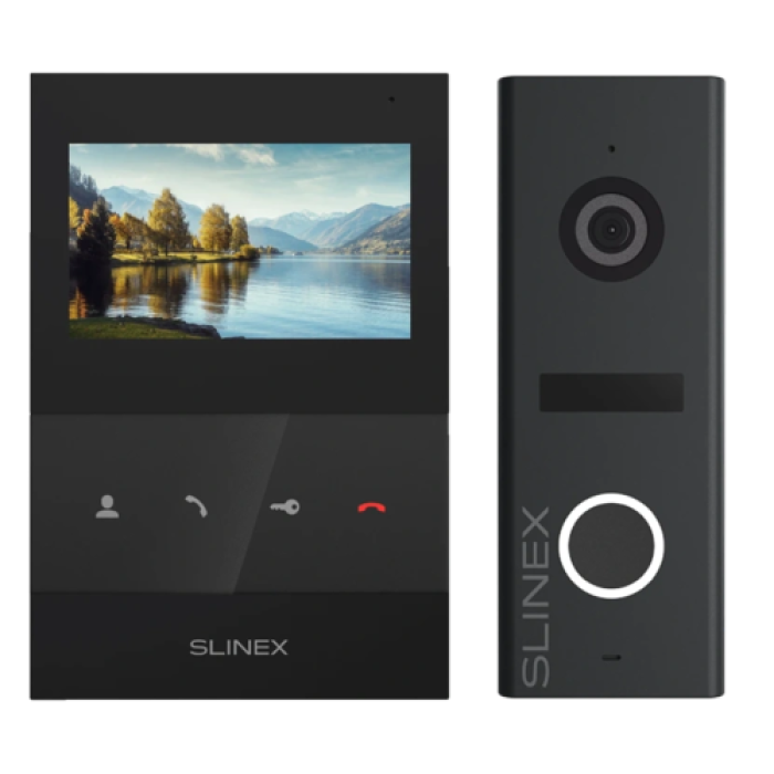 Комплект видеодомофона Slinex SQ-04 Black + ML-17HR Graphite