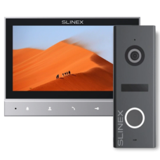 Видеодомофон Slinex SK 7 Cloud (Slinex SK 7 Cloud серый + ML-17HD графитовый) + комплект панели вызова
