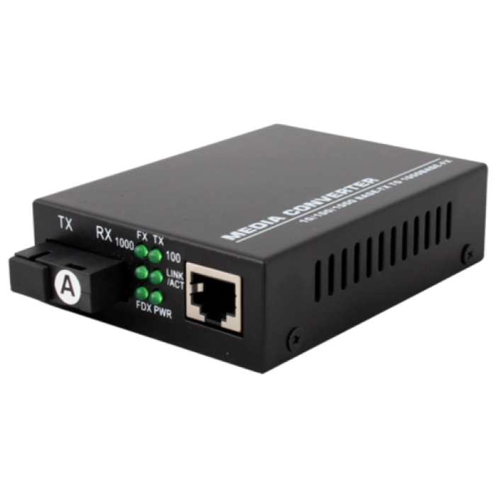 Медиаконвектор TelStream MC-218/320SC (1310TX и 1550RX, 10/100/1000, 20 км SC)
