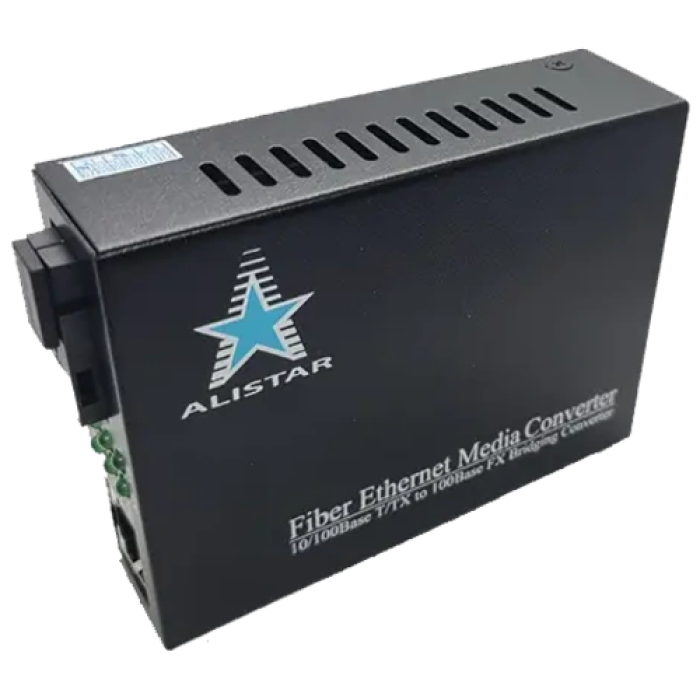 ALISTAR X5S 100M 10/100BASE-T RJ-45 - 100BASE-FX 1SM WDM SC 20KM TX1550/RX1310nm LFP Media Converter