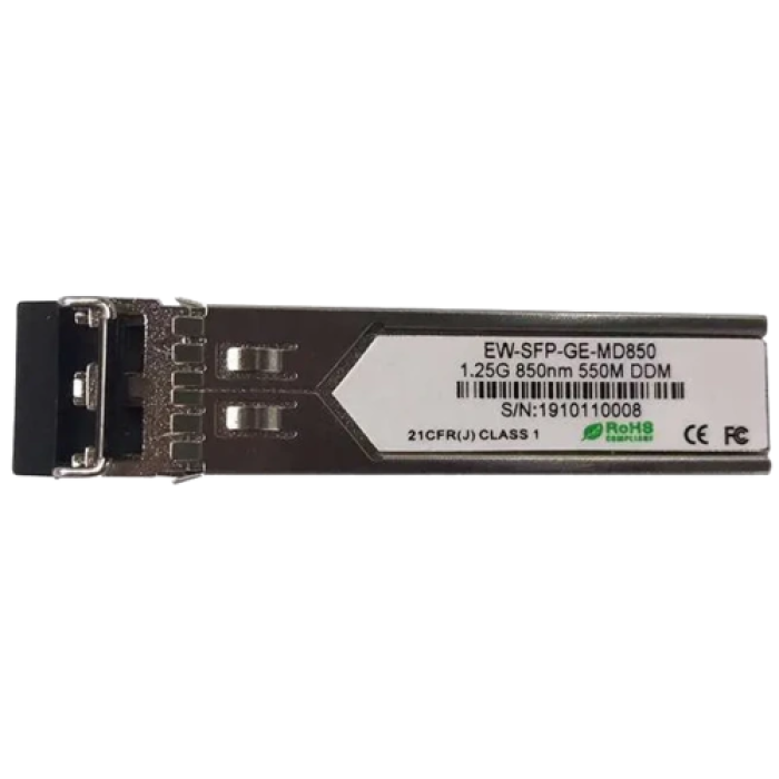 Модуль SFP Ewind EW-SFP-GE-MD850 155M, многомодовый двухволоконный, 850 нм, 550 метров, разъем LC.