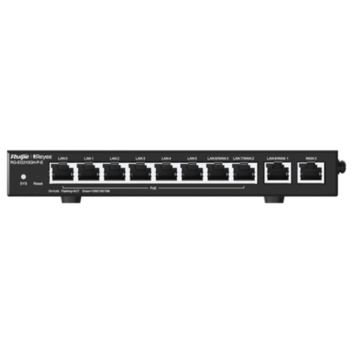 Ruijie Reyee RG-EG310GH-P-E 10-портовый маршрутизатор с облачным управлением PoE
