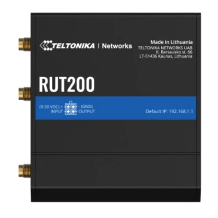 Teltonika RUT200 с поддержкой 4G LTE и Wi-Fi, промышленный сотовый маршрутизатор.