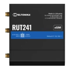 Teltonika RUT241 — промышленный сотовый маршрутизатор с поддержкой 4G LTE, Wi-Fi и eSIM.