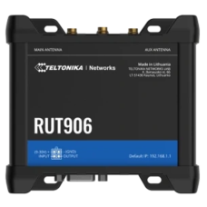 Промышленный сотовый маршрутизатор Teltonika RUT906 с поддержкой 4G LTE, Wi-Fi, RS-232 и RS-485.