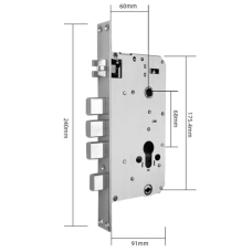 Врезной замок SEVEN LOCK 6068 с автоматическим закрыванием