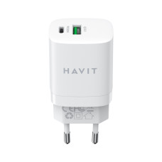 Charger for the HAVIT HV-UC30 GaN 30W USB+USB-C White
