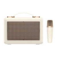 Портативная ретро колонка караоке HAVIT SK823BT 16W RGB Beige