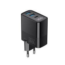 HAVIT UCLE001 GaN 30W Charger with 2xUSB-A+USB-C