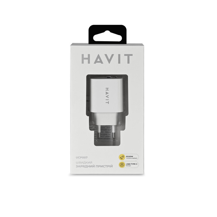 HAVIT HV-UCP007 20W USB+Type-C Charger